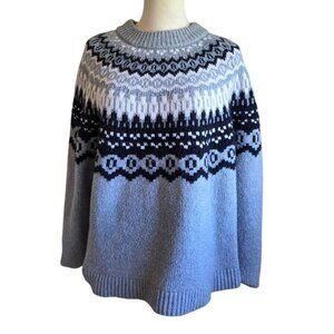 Universal Thread Grey Nordic Pattern Sweater Womens Size XL